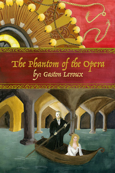 Phantom of the opera book cover illustration